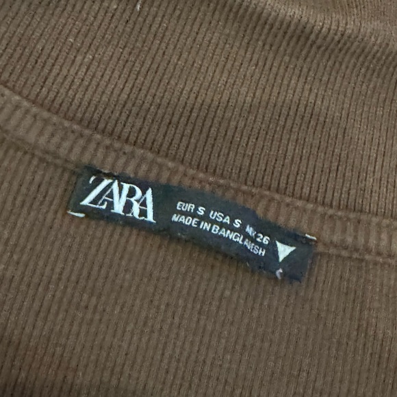 Brown collard Zara crop top - Picture 4 of 4